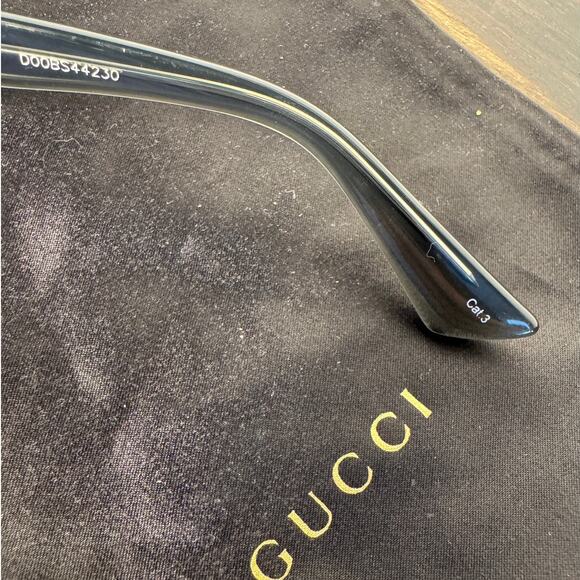 GUCCI Rectangle Wayfarer Red & Green Logo Sunglasses - Picture 7 of 10